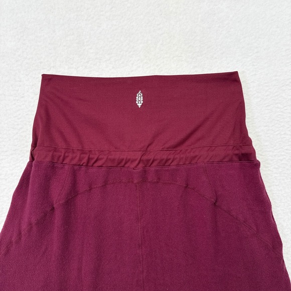 Free People Meditate Me Pants Large Red High Rise Yoga FP Movement Harem - Picture 5 of 10